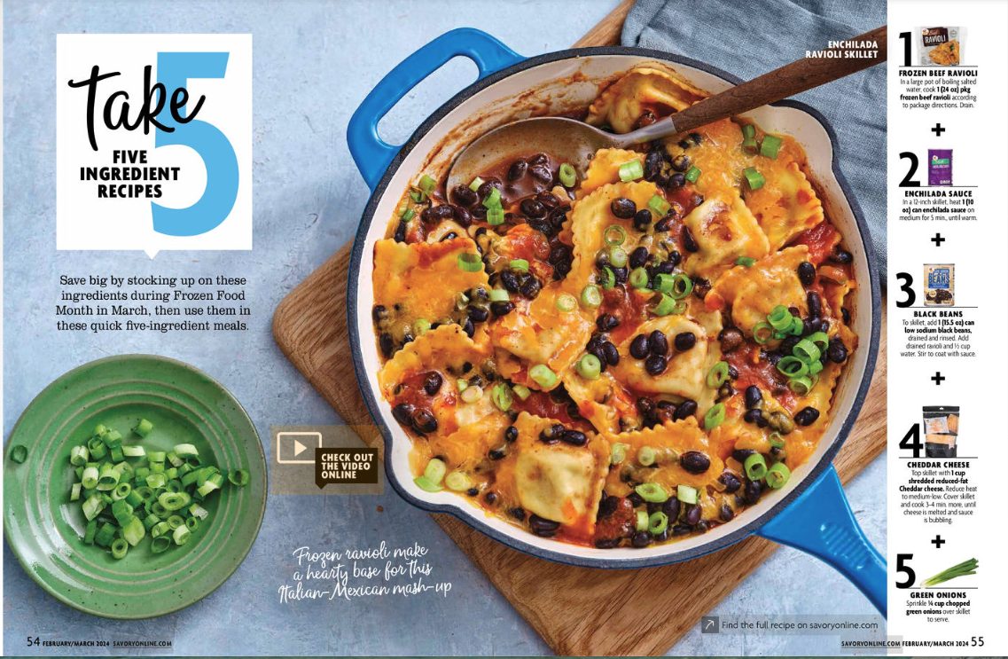 Take 5 Enchilada Ravioli Skillet