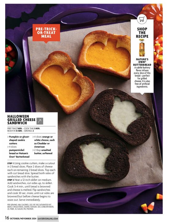 Halloween Grilled Cheese Sandwich recipe