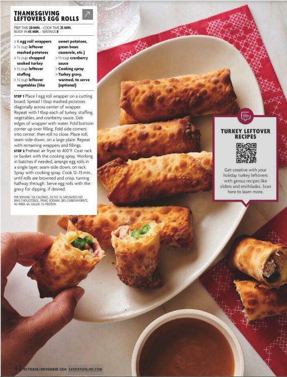 Thanksgiving Leftovers Egg Rolls recipe