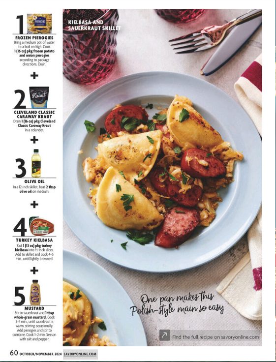 Kielbasa and Sauerkraut Skillet recipe