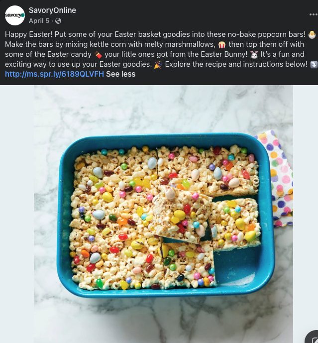 Published recipe clip