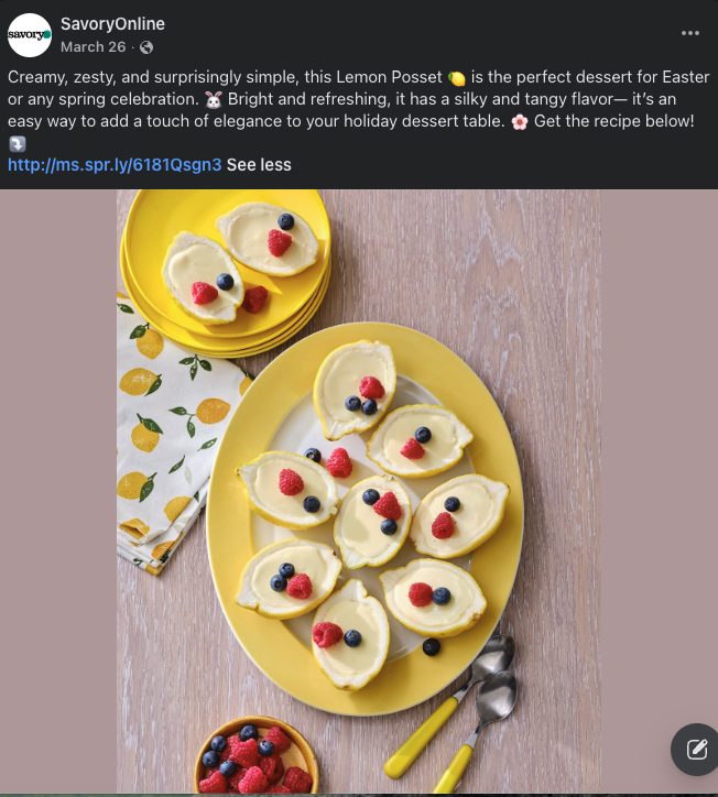 Published recipe clip